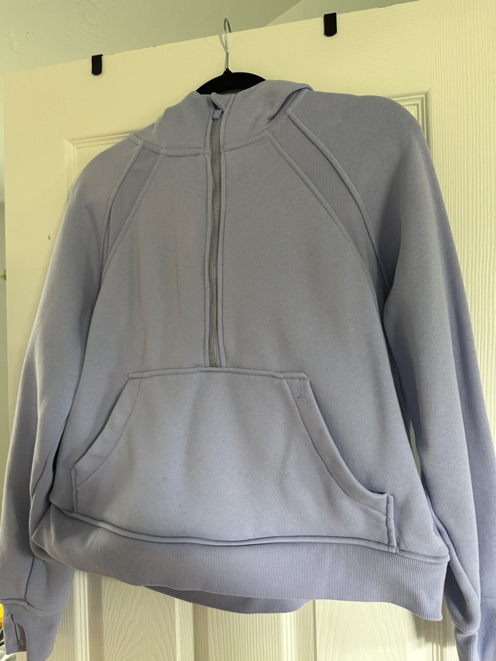 Women’s Lavender Half-Zip Hoodie Sweater
